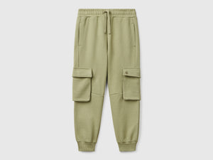 Pantaloni cargo in felpa