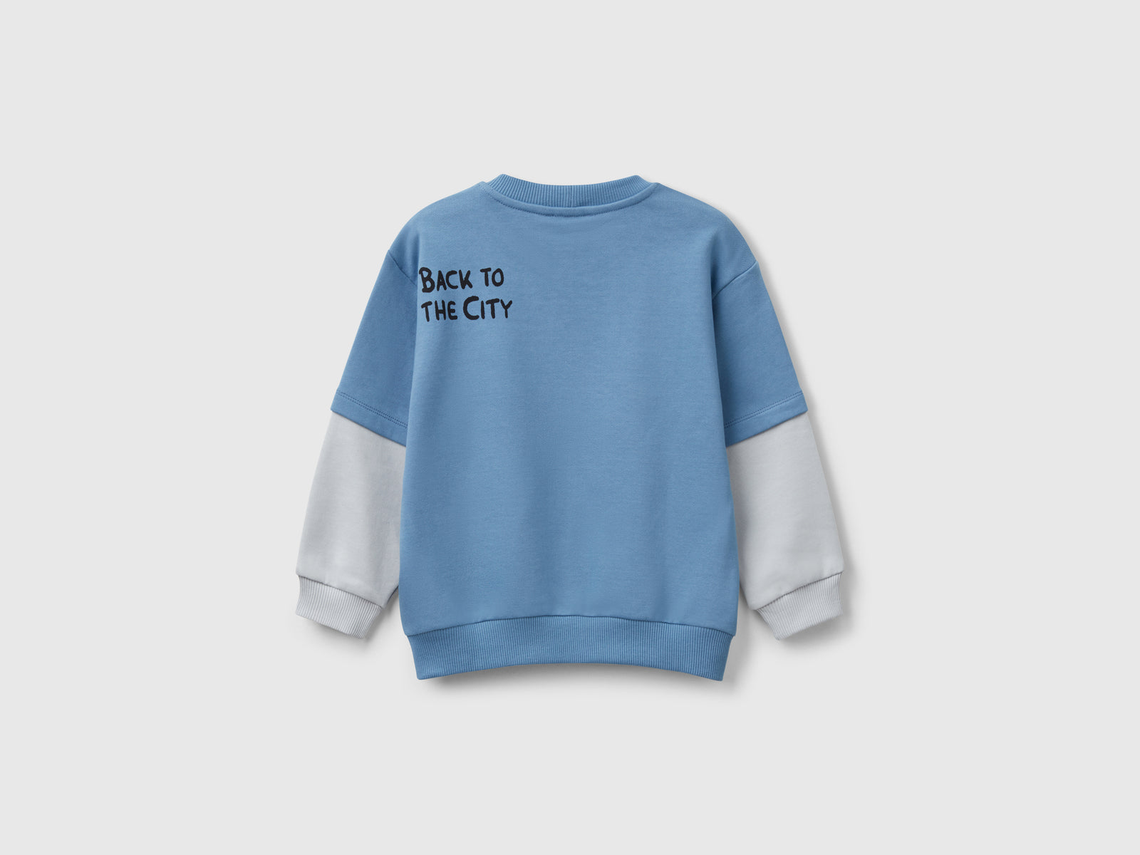 Felpa con doppia manica da bimbo azzurro 2 | Benetton Outlet