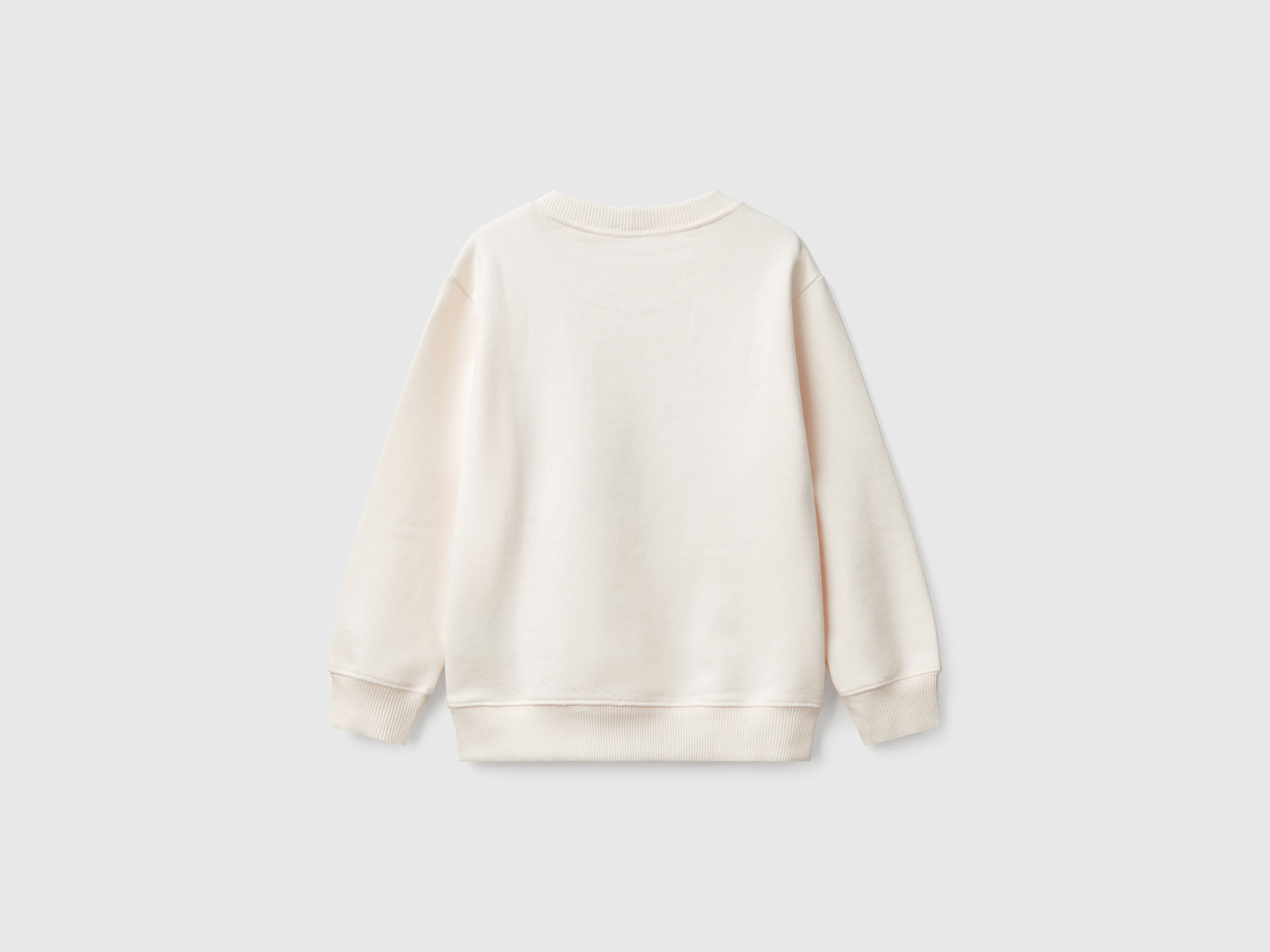 Felpa girocollo con stampa da bimbo bianco panna 2 | Benetton Outlet