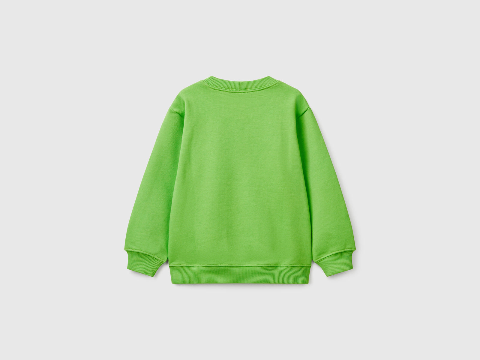 Felpa girocollo con stampa da bimbo verde 2 | Benetton Outlet