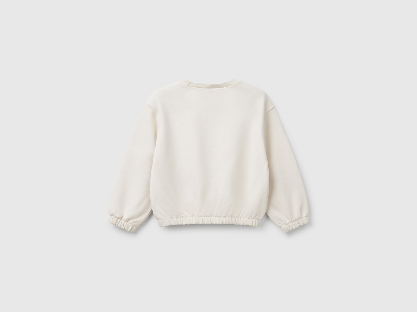 Felpa con tasche da bimba beige 2 | Benetton Outlet