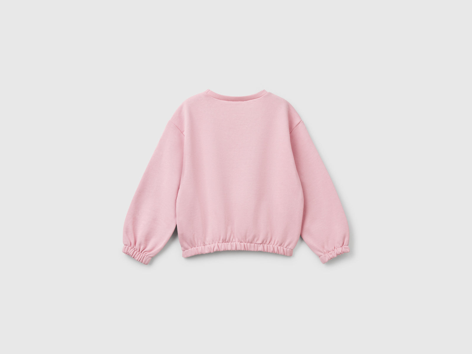 Felpa con tasche da bimba rosa 2 | Benetton Outlet