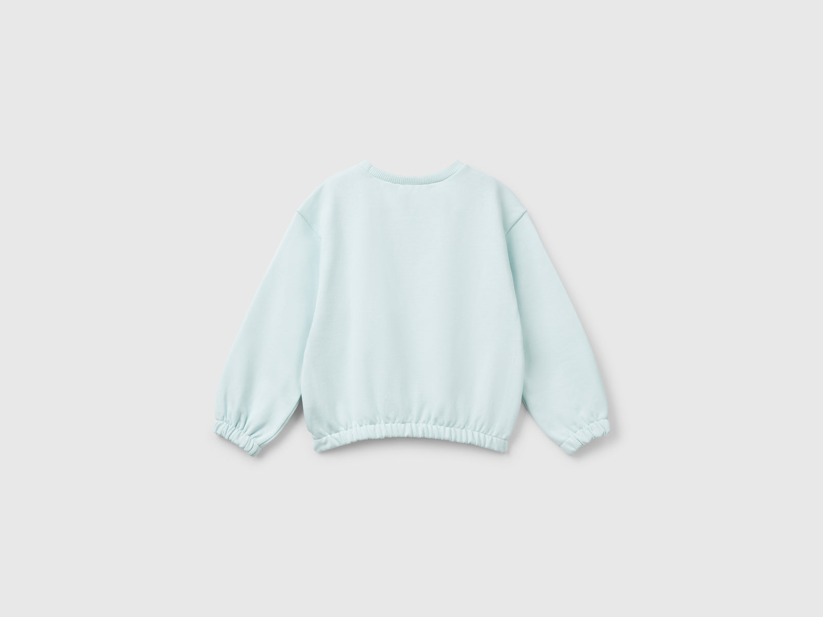 Felpa con tasche da bimba verde acqua 2 | Benetton Outlet