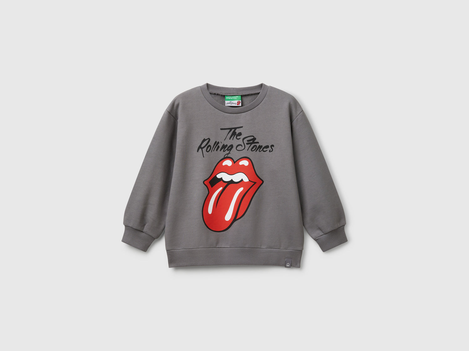 Felpa ampia "The Rolling Stones" da bimbo grigio scuro | Benetton Outlet