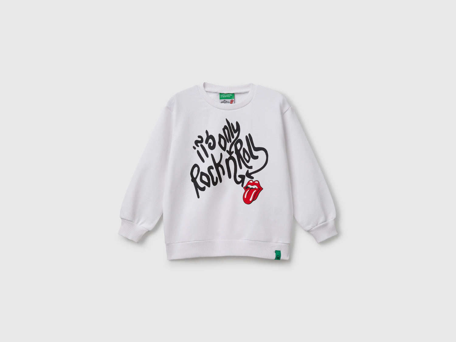 Felpa ampia "The Rolling Stones" da bimbo bianco | Benetton Outlet