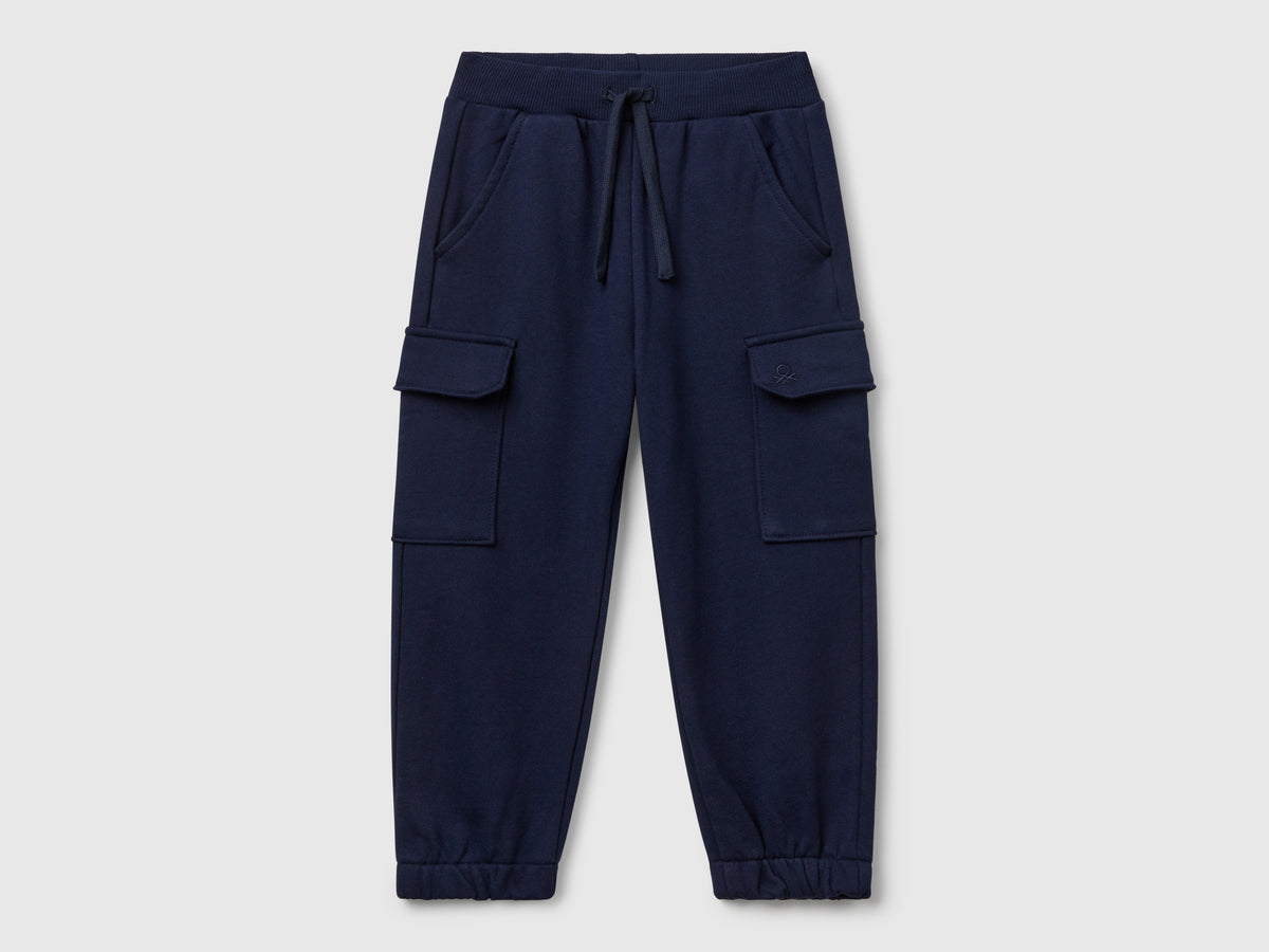 Pantaloni cargo in felpa