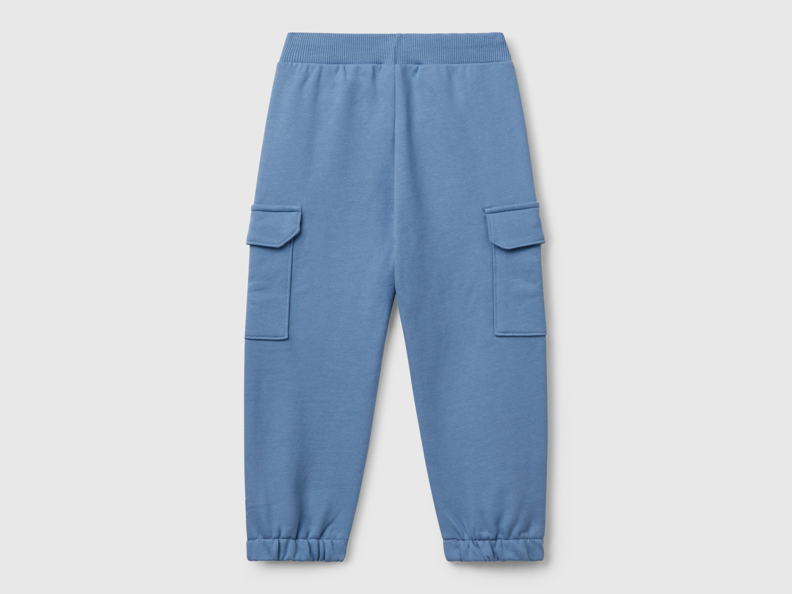 Pantaloni cargo in felpa da bimbo azzurro 2 | Benetton Outlet