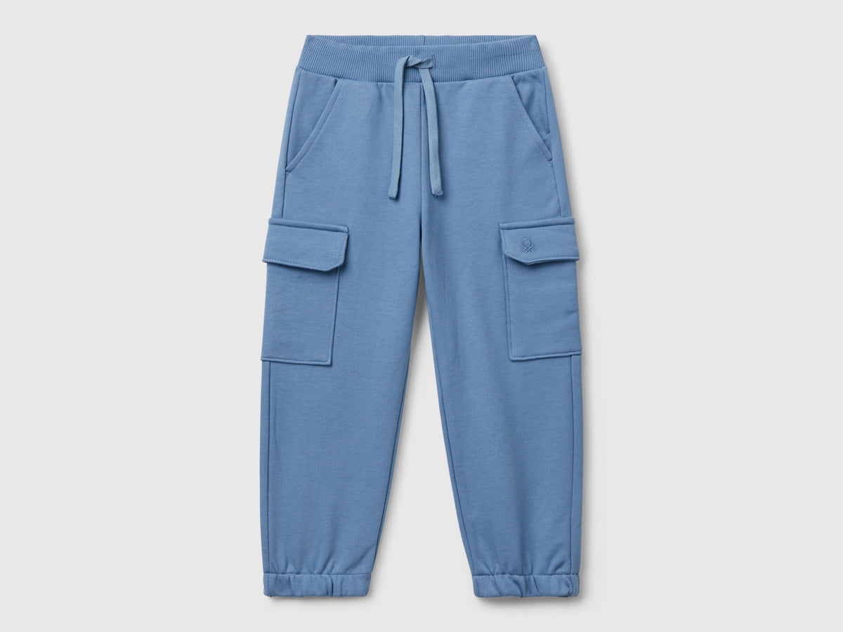 Pantaloni cargo in felpa