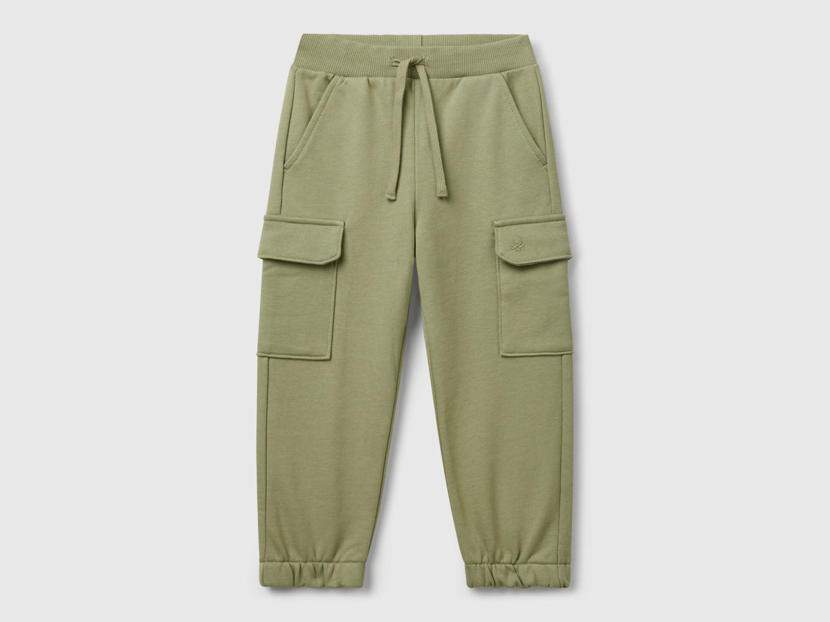 Pantaloni cargo in felpa