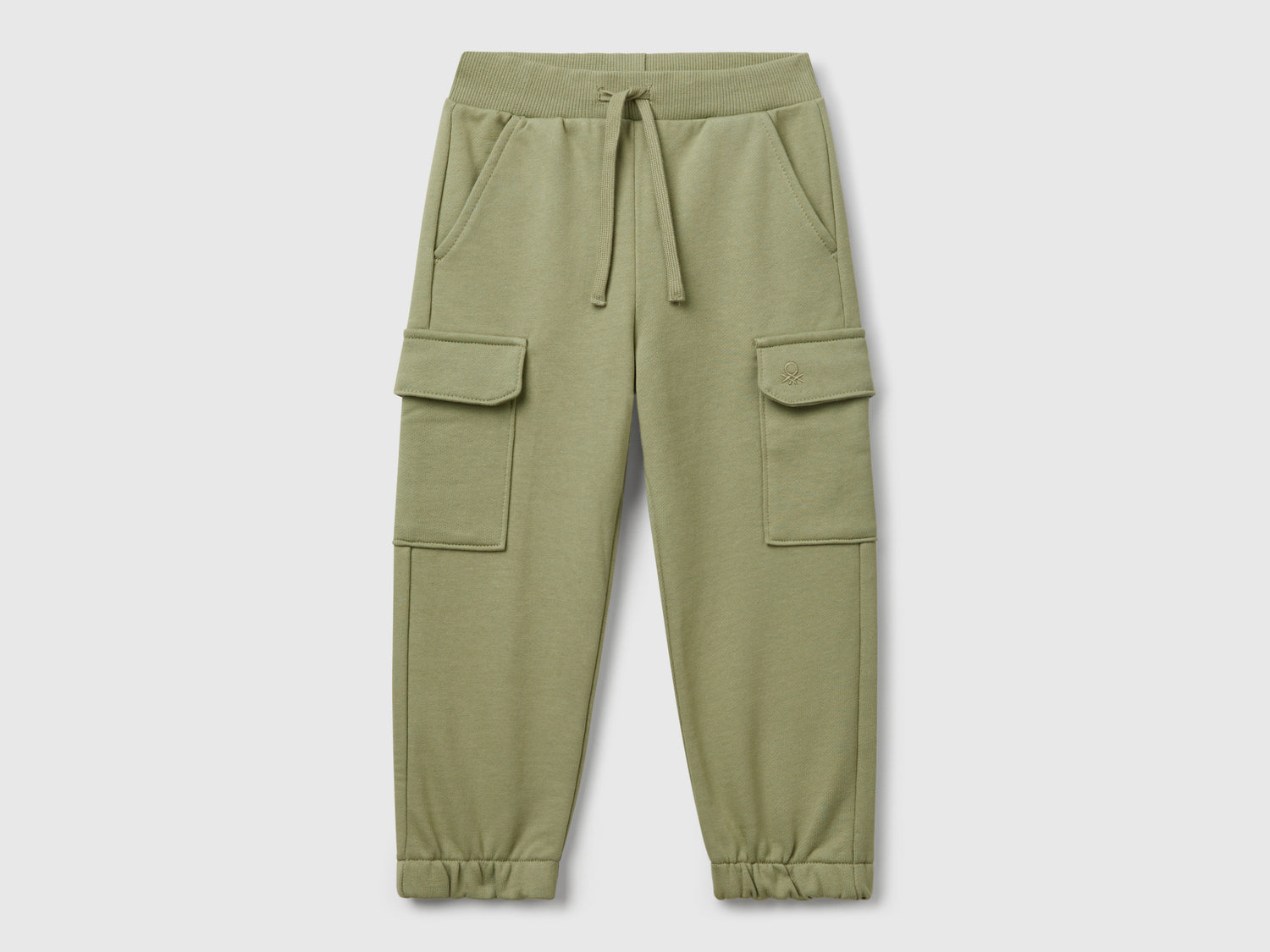 Pantaloni cargo in felpa da bimbo verde oliva | Benetton Outlet