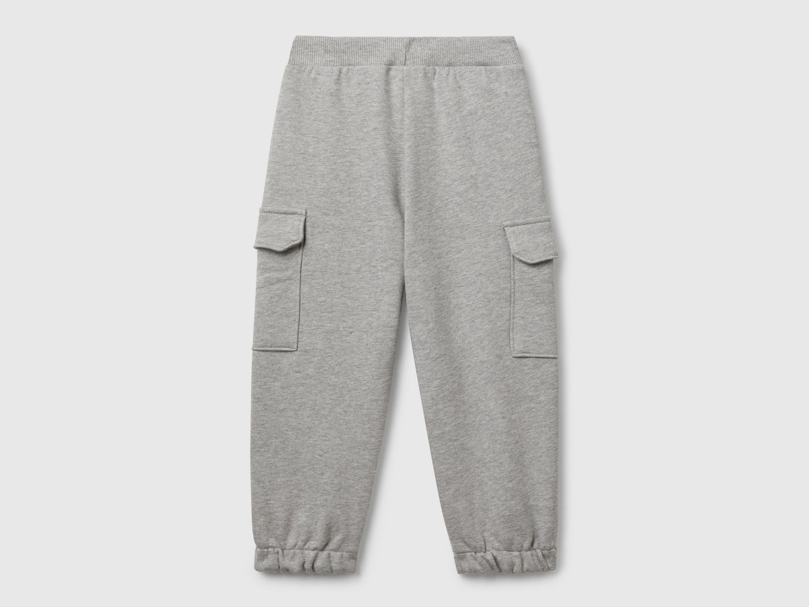 Pantaloni cargo in felpa da bimbo grigio chiaro 2 | Benetton Outlet