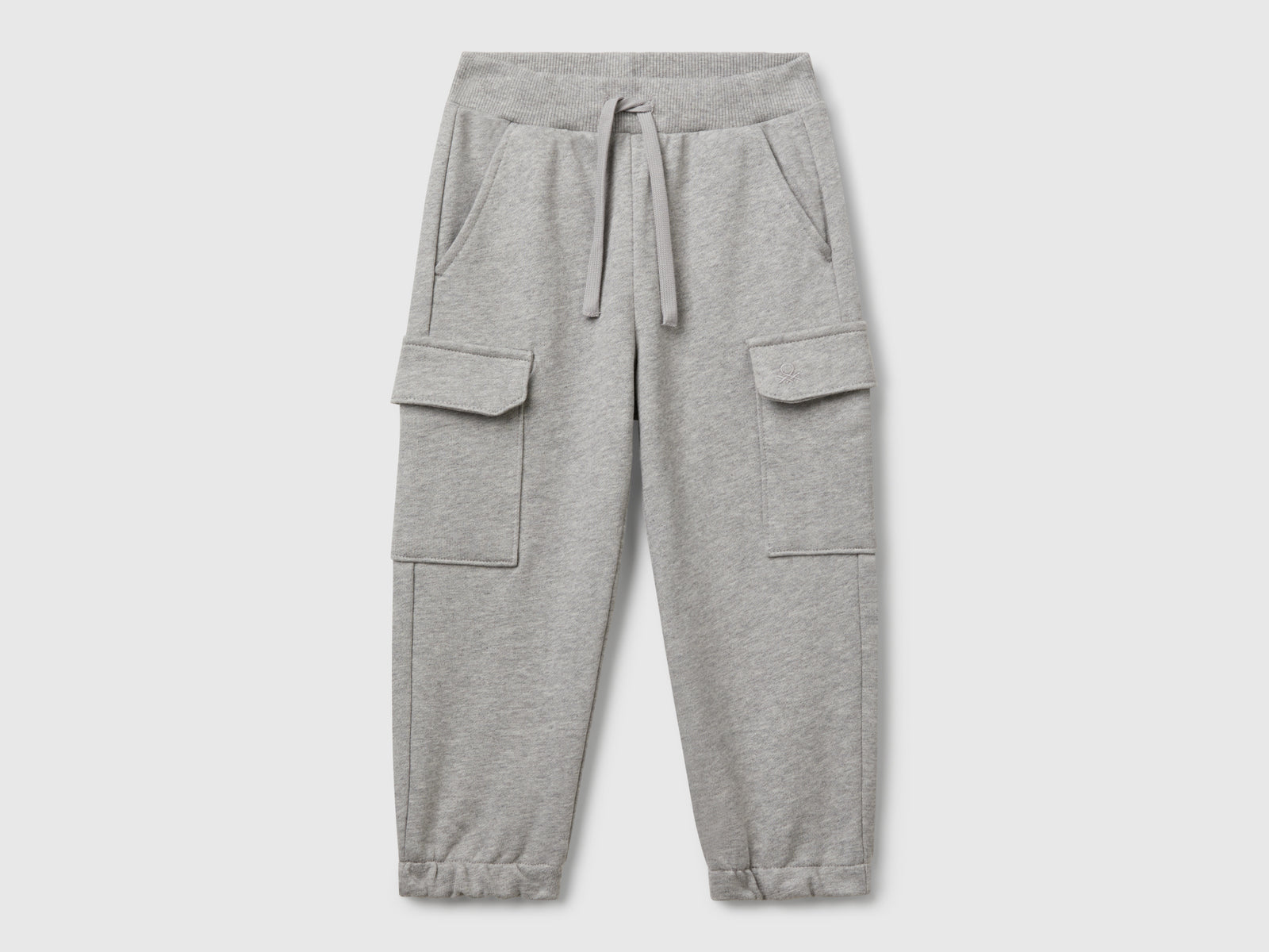 Pantaloni cargo in felpa da bimbo grigio chiaro | Benetton Outlet