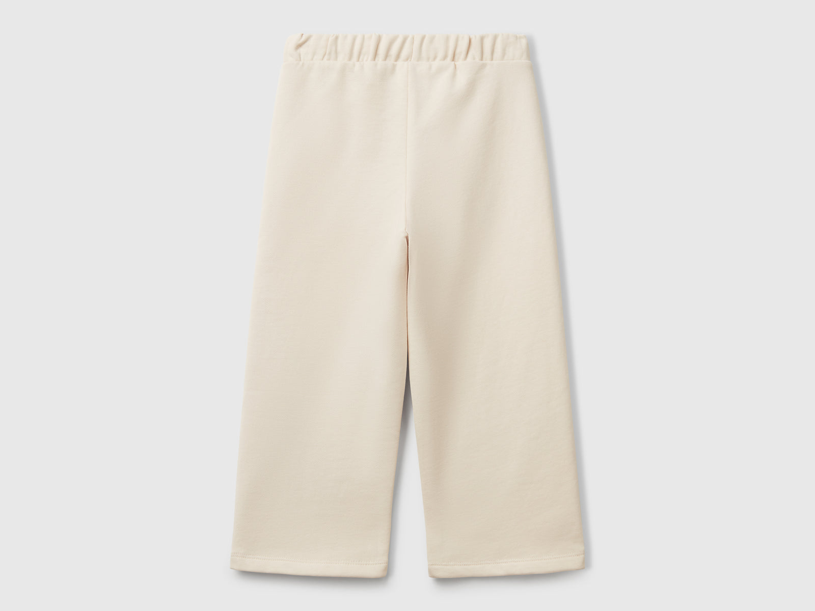 Pantaloni wide fit da bimba beige 2 | Benetton Outlet
