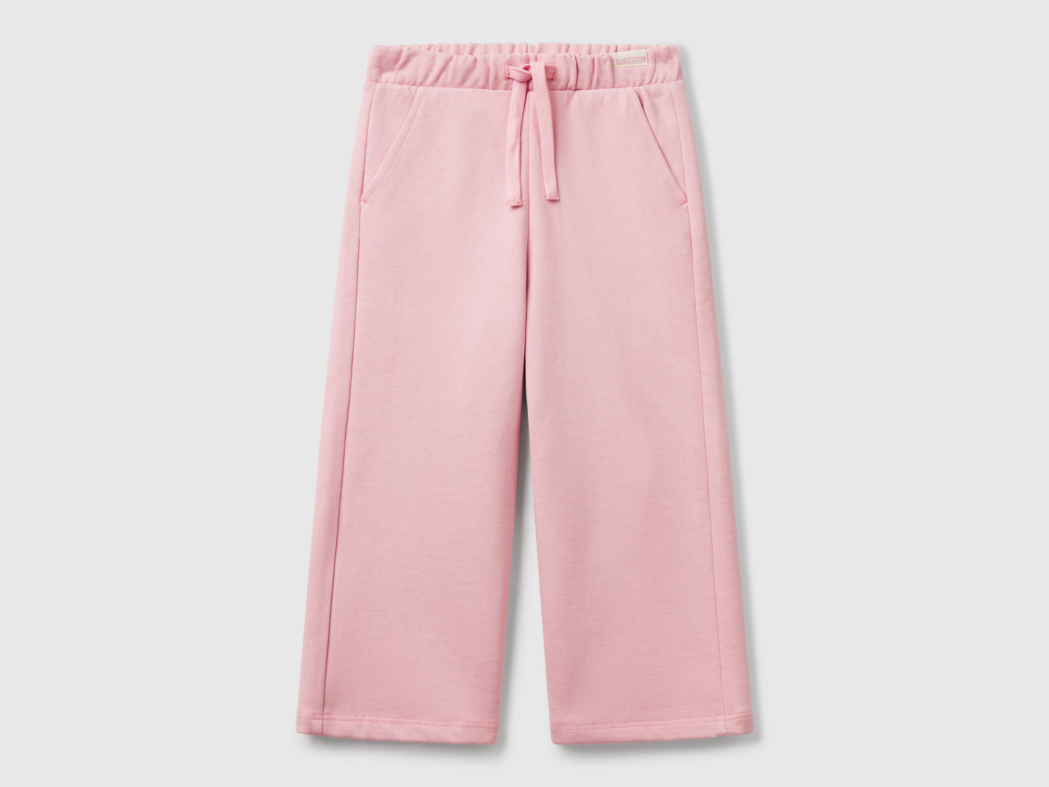 Pantaloni wide fit da bimba rosa | Benetton Outlet