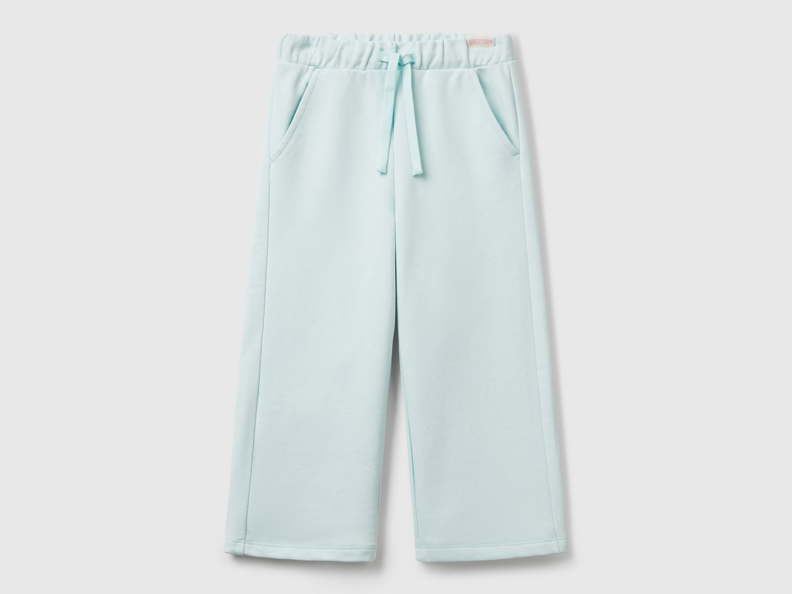 Pantaloni wide fit da bimba verde acqua | Benetton Outlet
