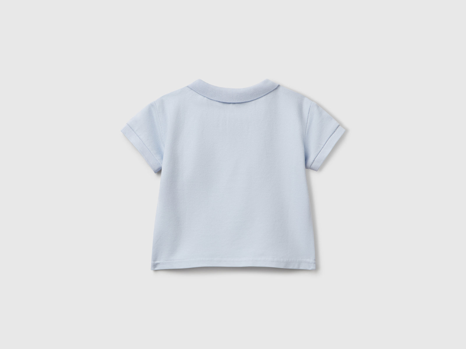Polo a manica corta da neonato celeste 2 | Benetton Outlet