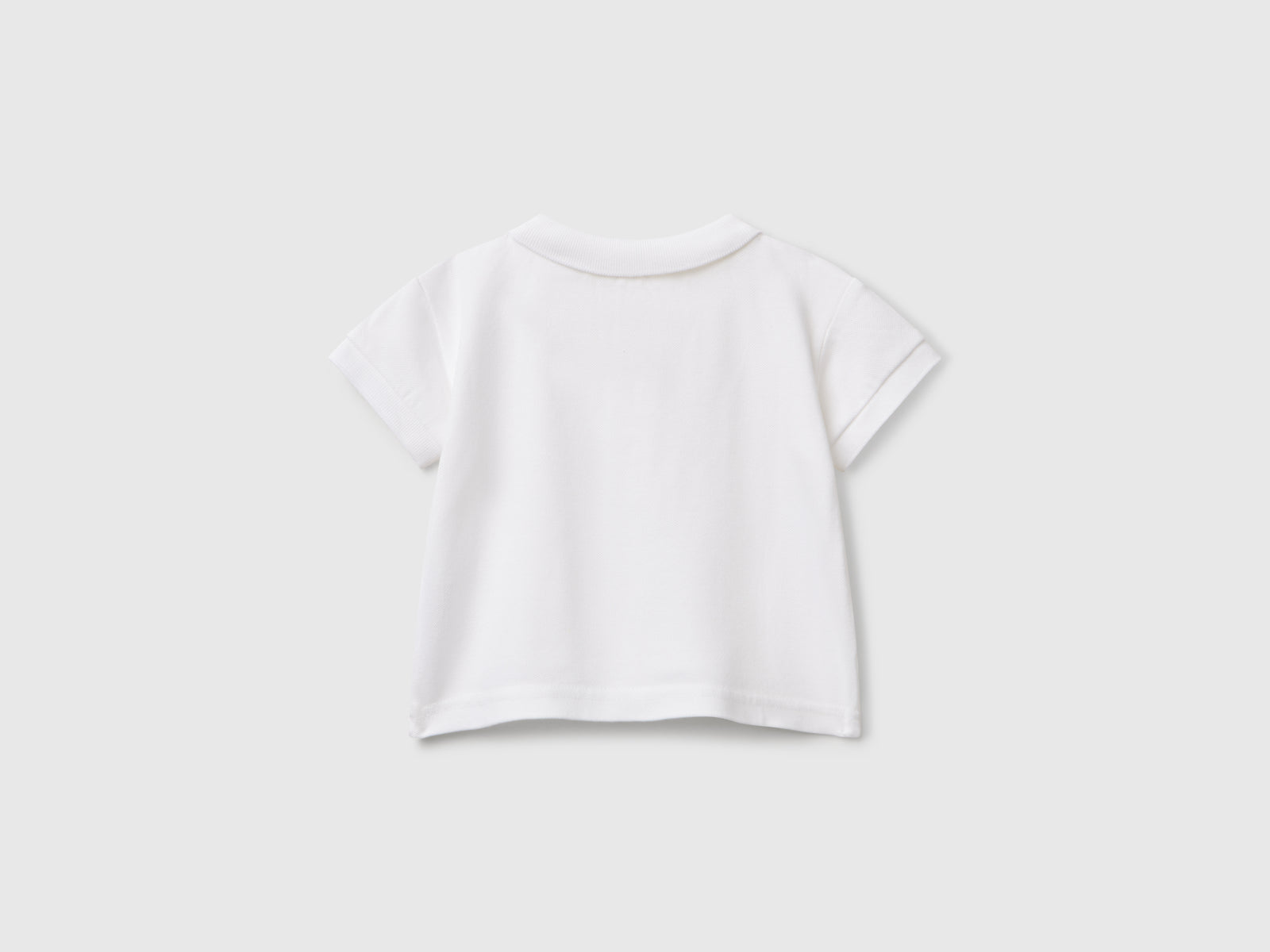 Polo a manica corta da neonato bianco 2 | Benetton Outlet