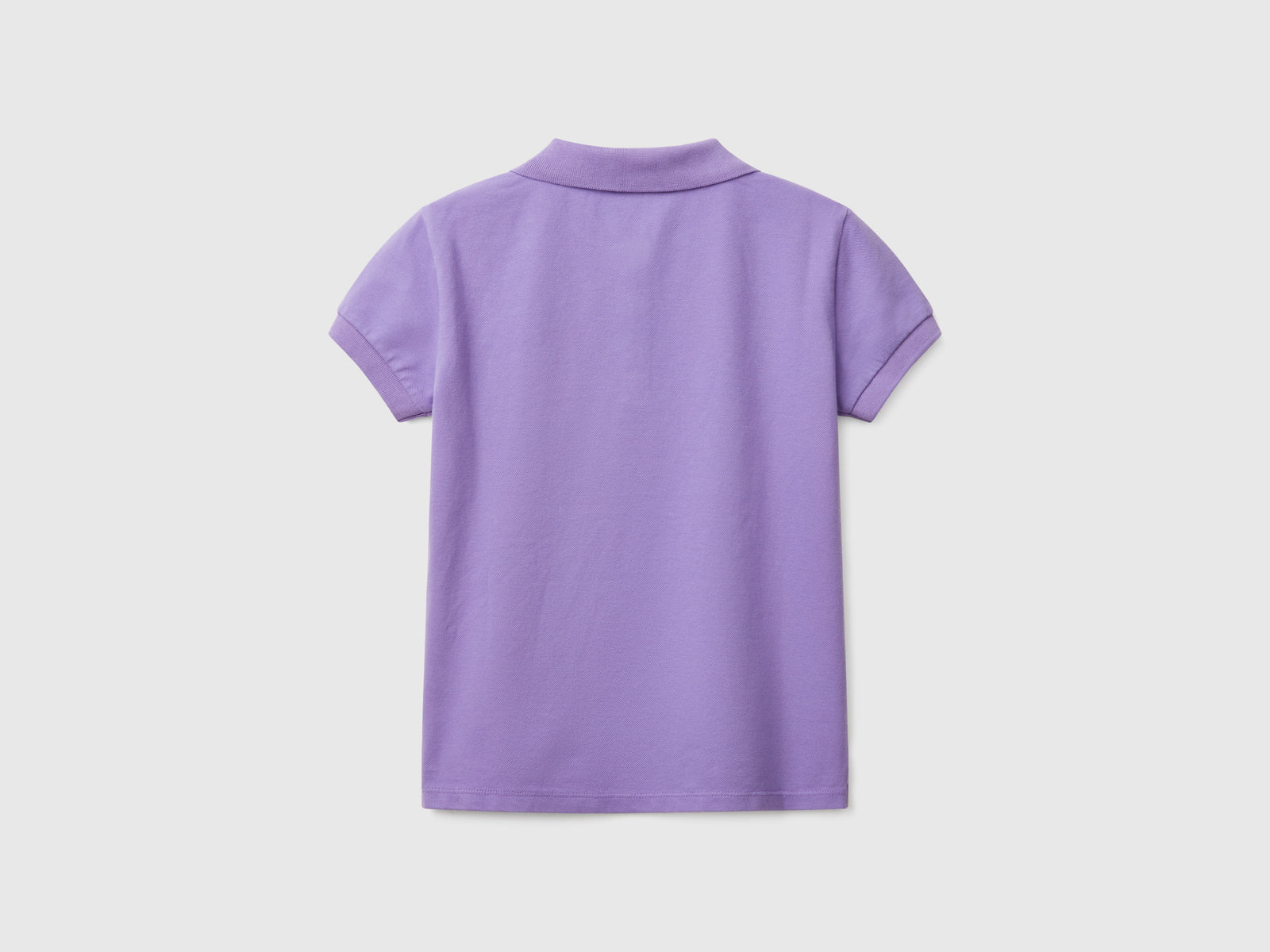 Polo manica corta in cotone da bambina pervinca 2 | Benetton Outlet