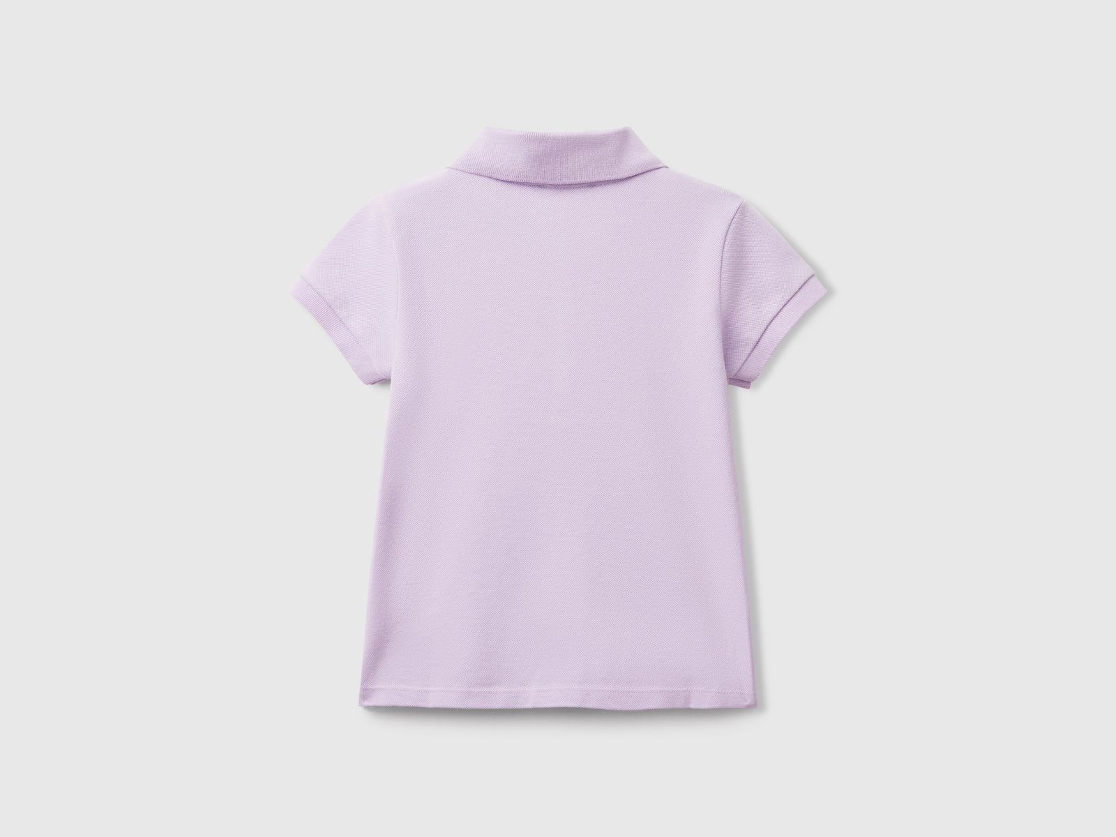 Polo manica corta in cotone da bimba lilla 2 | Benetton Outlet