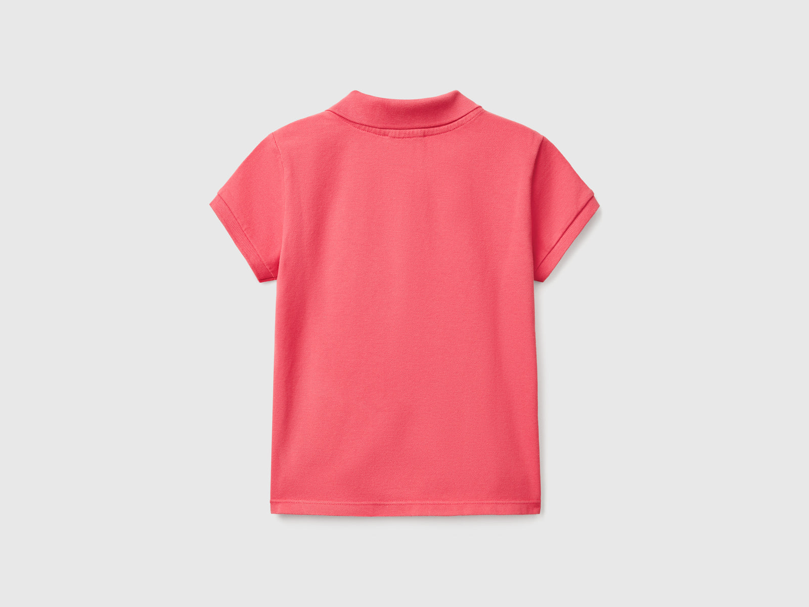Polo manica corta in cotone da bimba ciclamino 2 | Benetton Outlet