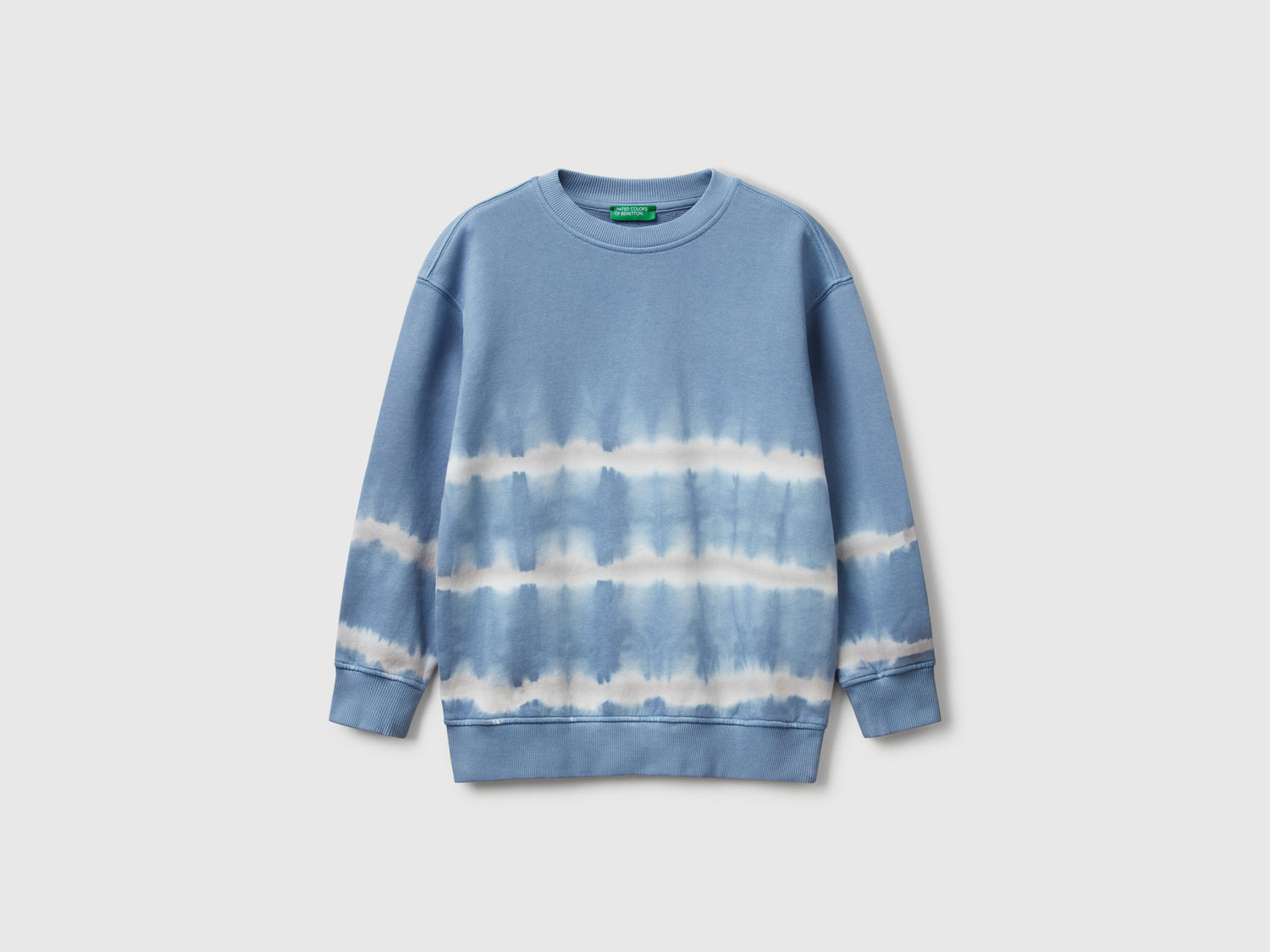 Felpa tye-dye over fit da bambino bluette | Benetton Outlet