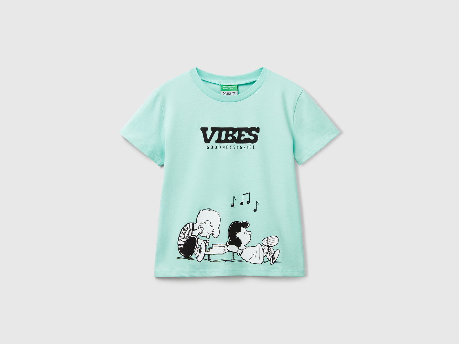 T-shirt Snoopy ©Peanuts da bambina verde acqua | Benetton Outlet
