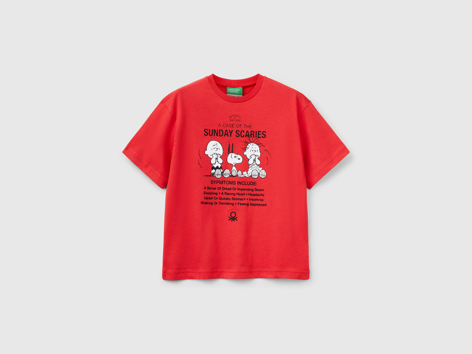 Maglietta manica corta Snoopy ©Peanuts da bambino rosso | Benetton Outlet