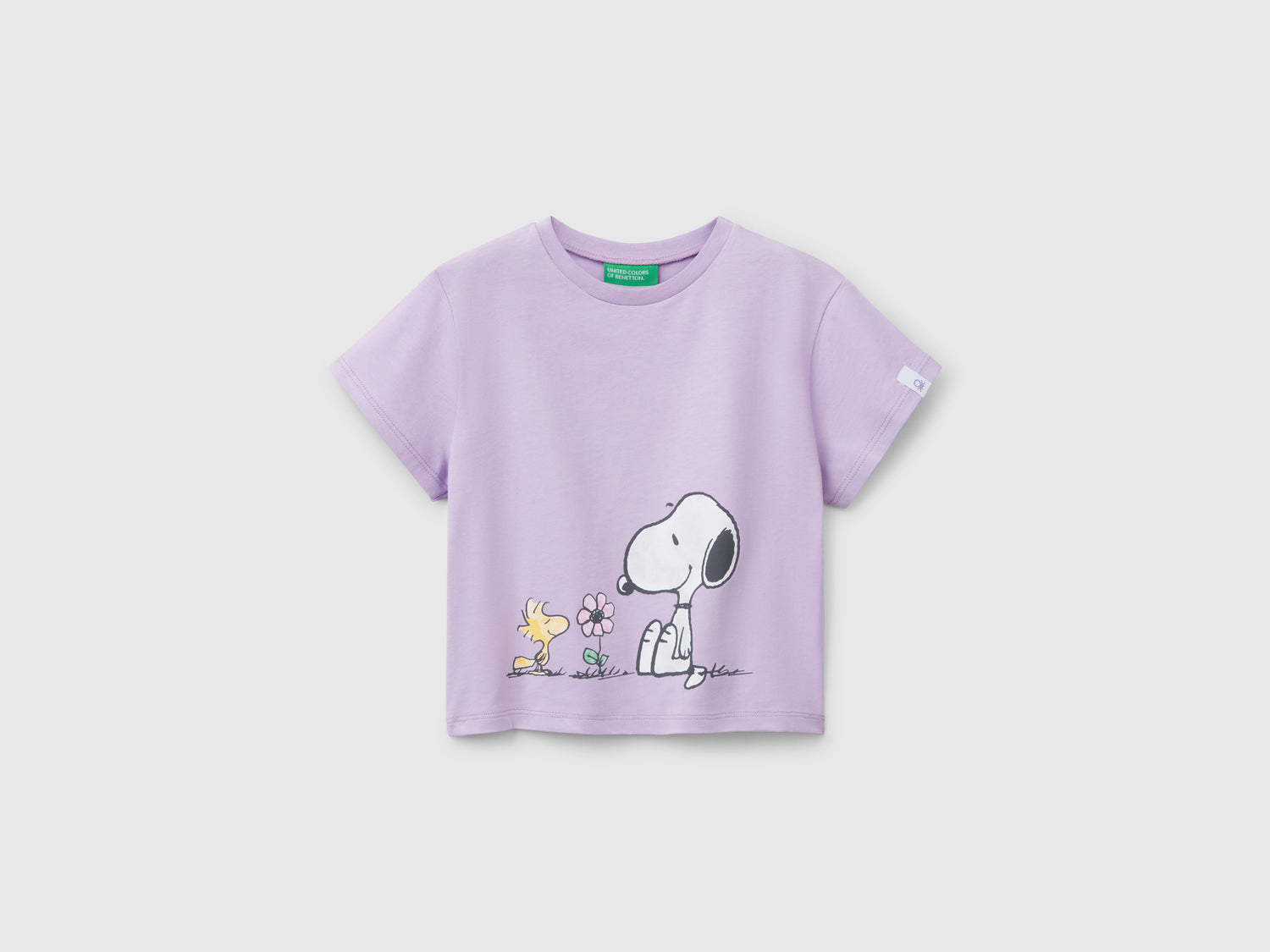 T-shirt girocollo Snoopy ©Peanuts da bimba lilla | Benetton Outlet
