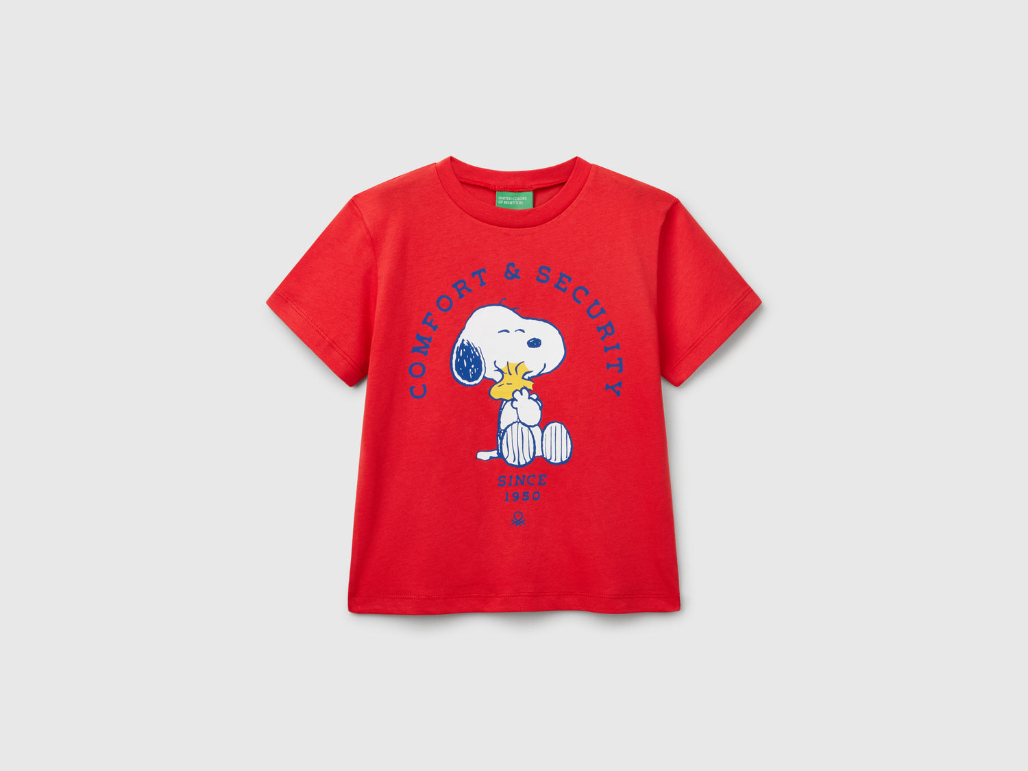 Maglietta con stampa Snoopy ©Peanuts da bimbo rosso | Benetton Outlet