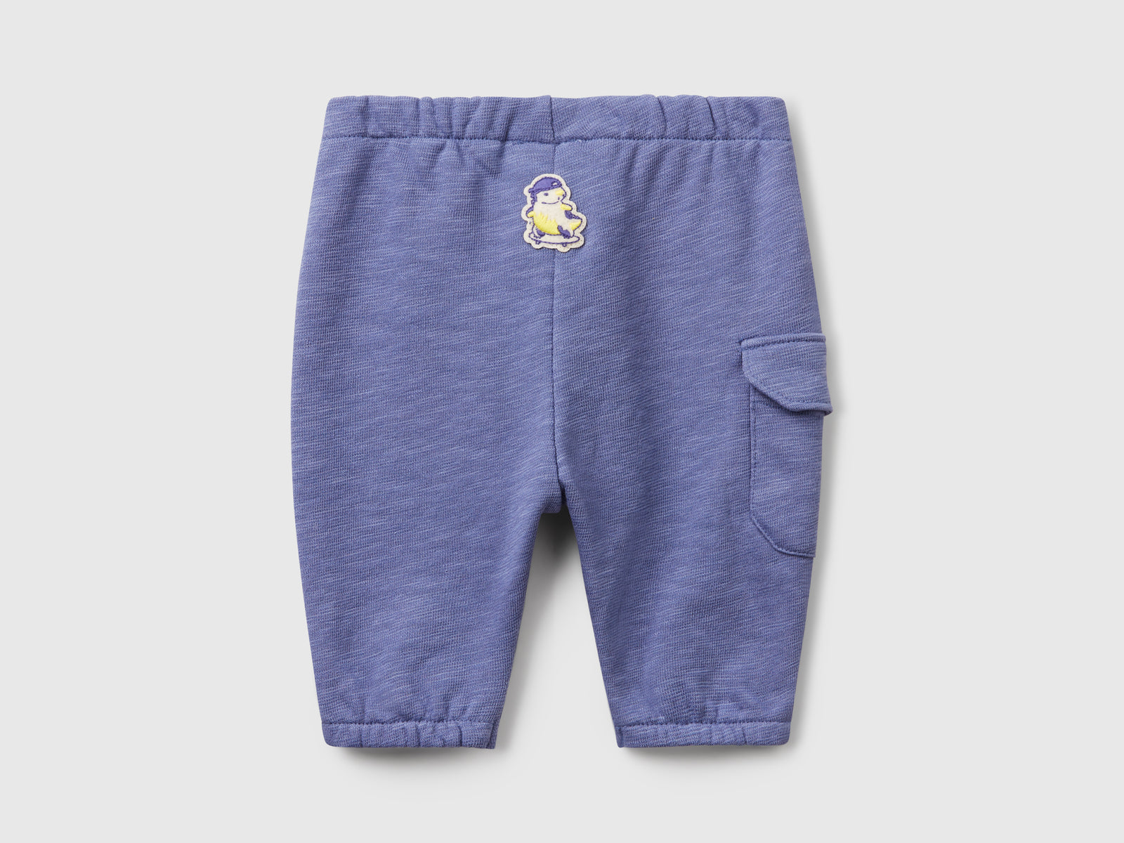 Pantaloni in spugna con taschino da neonato blu 2 | Benetton Outlet