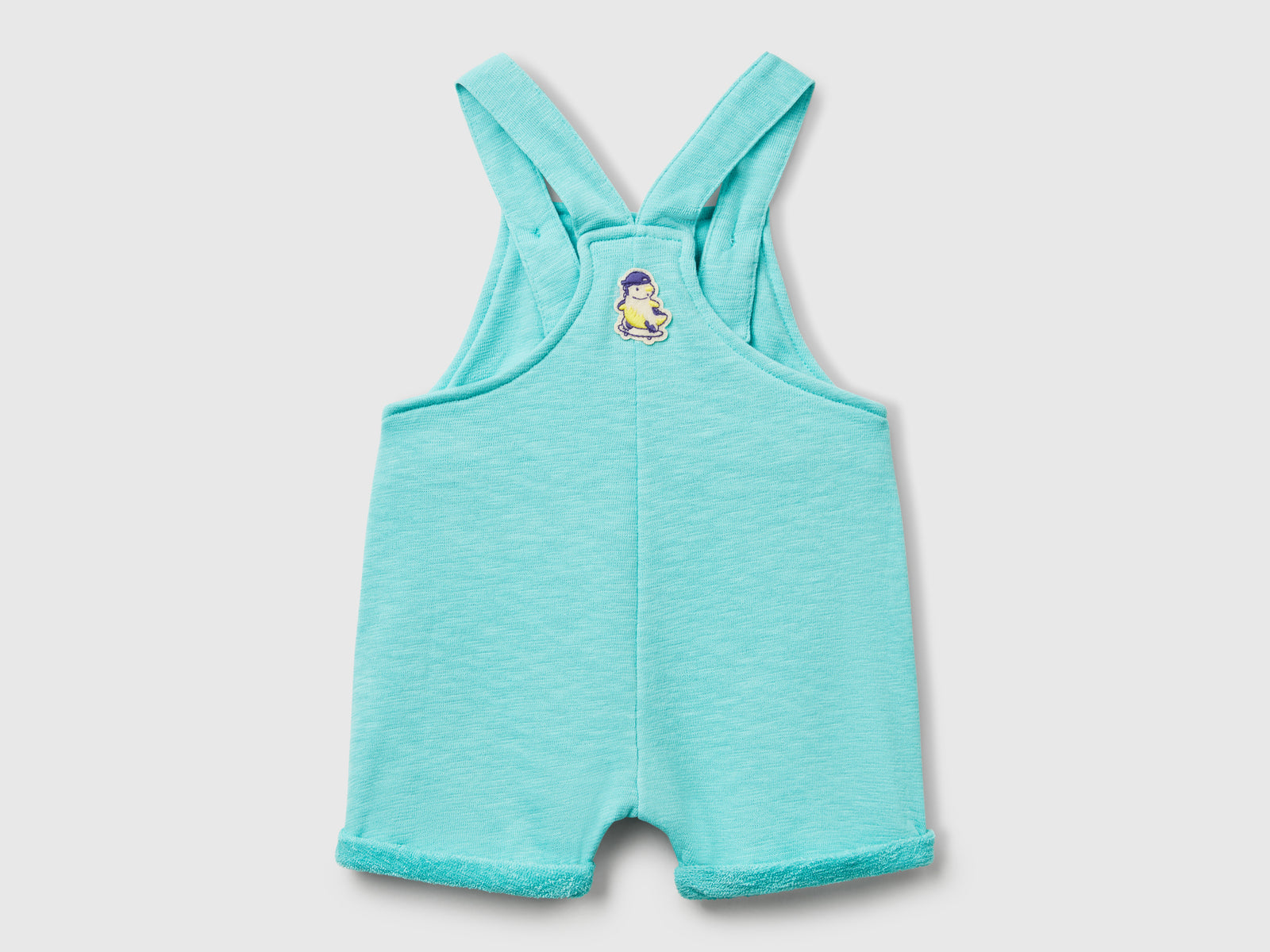 Salopette in spugna da neonato turchese 2 | Benetton Outlet