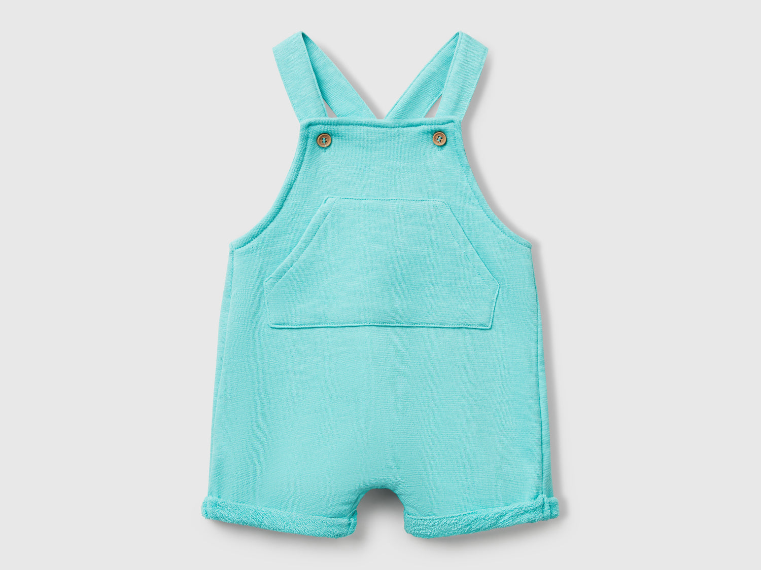 Salopette in spugna da neonato turchese | Benetton Outlet
