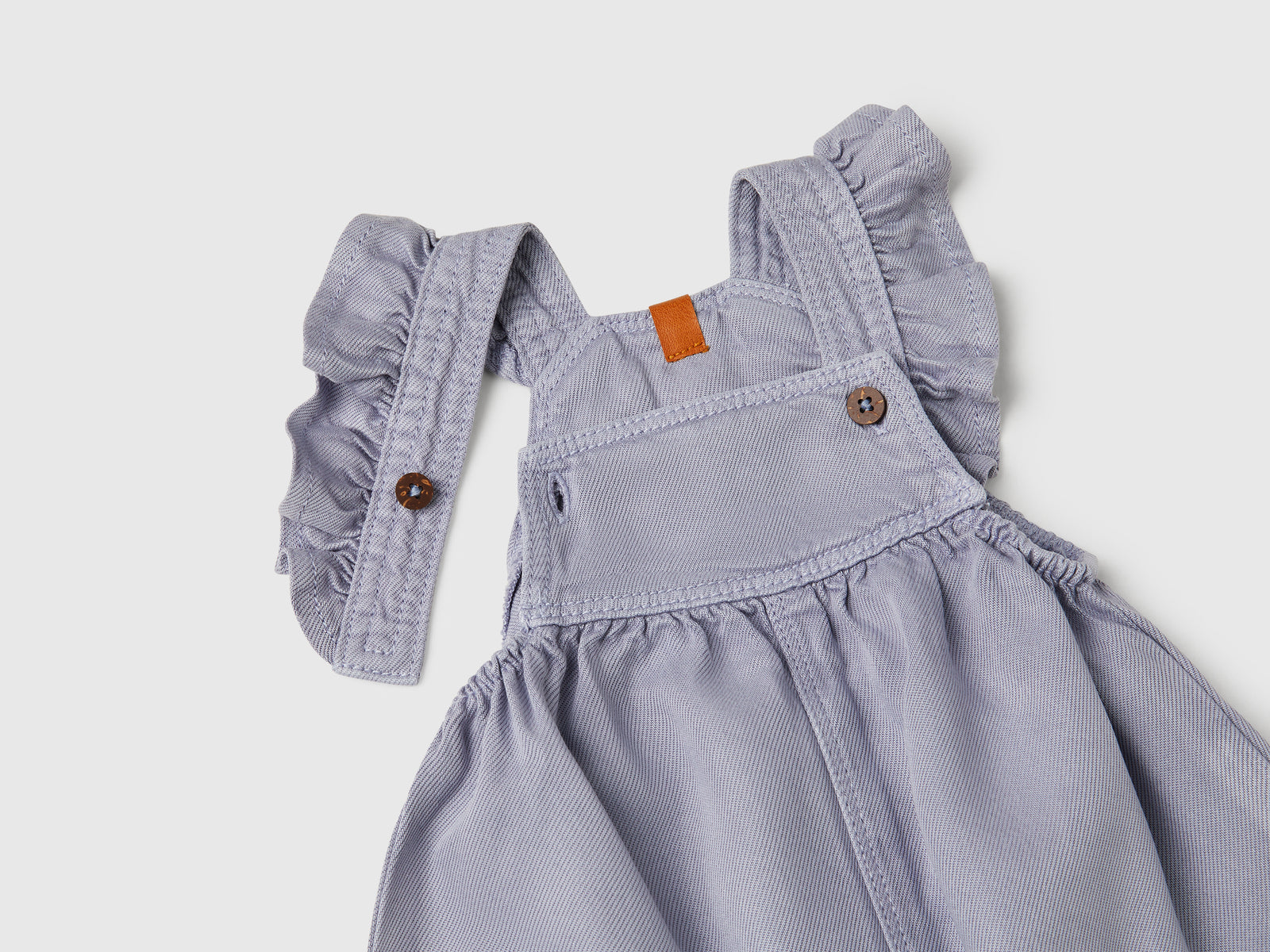 Gonna salopette con rouches da neonato pervinca 3 | Benetton Outlet