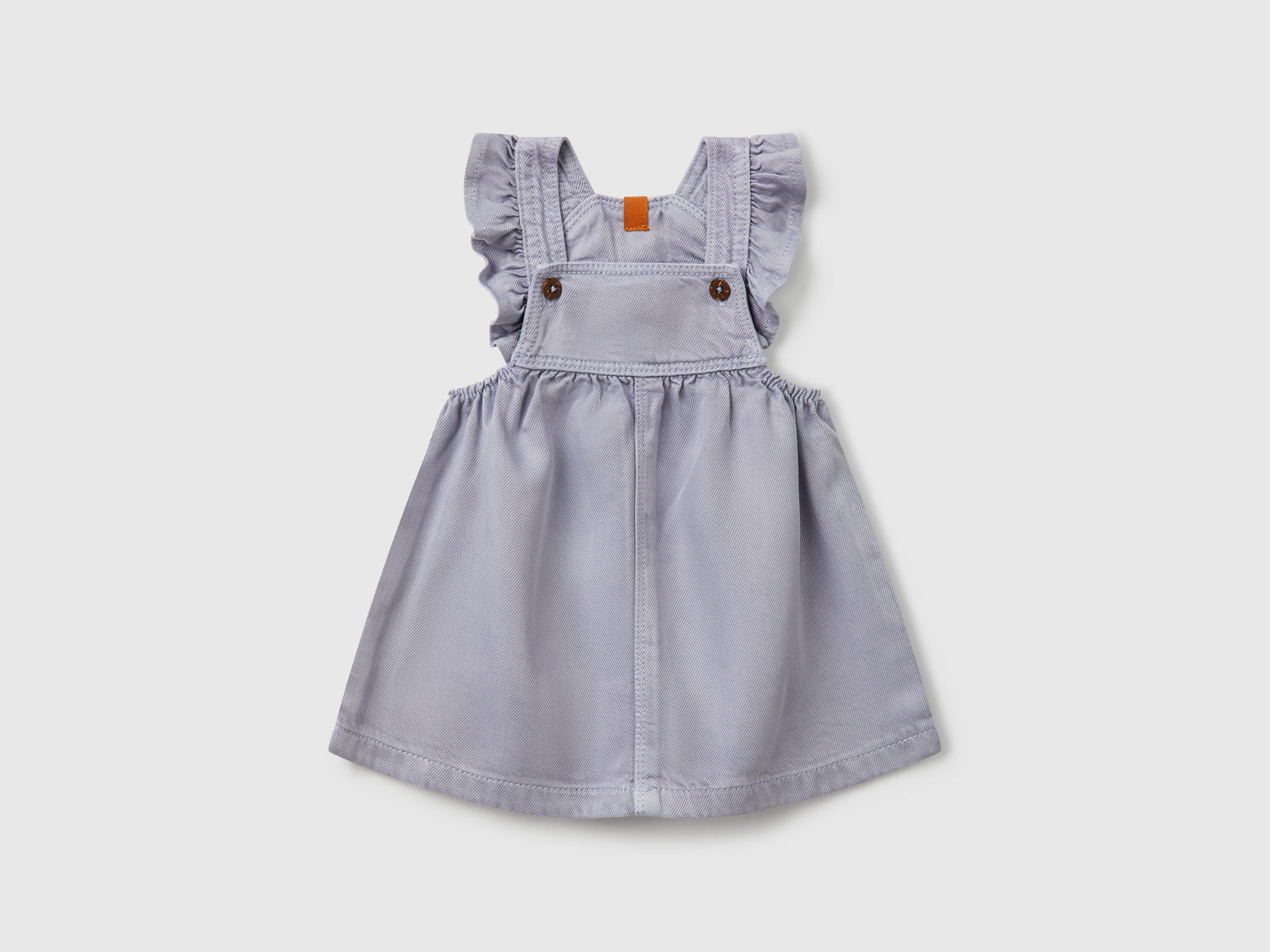Gonna salopette con rouches da neonato pervinca | Benetton Outlet