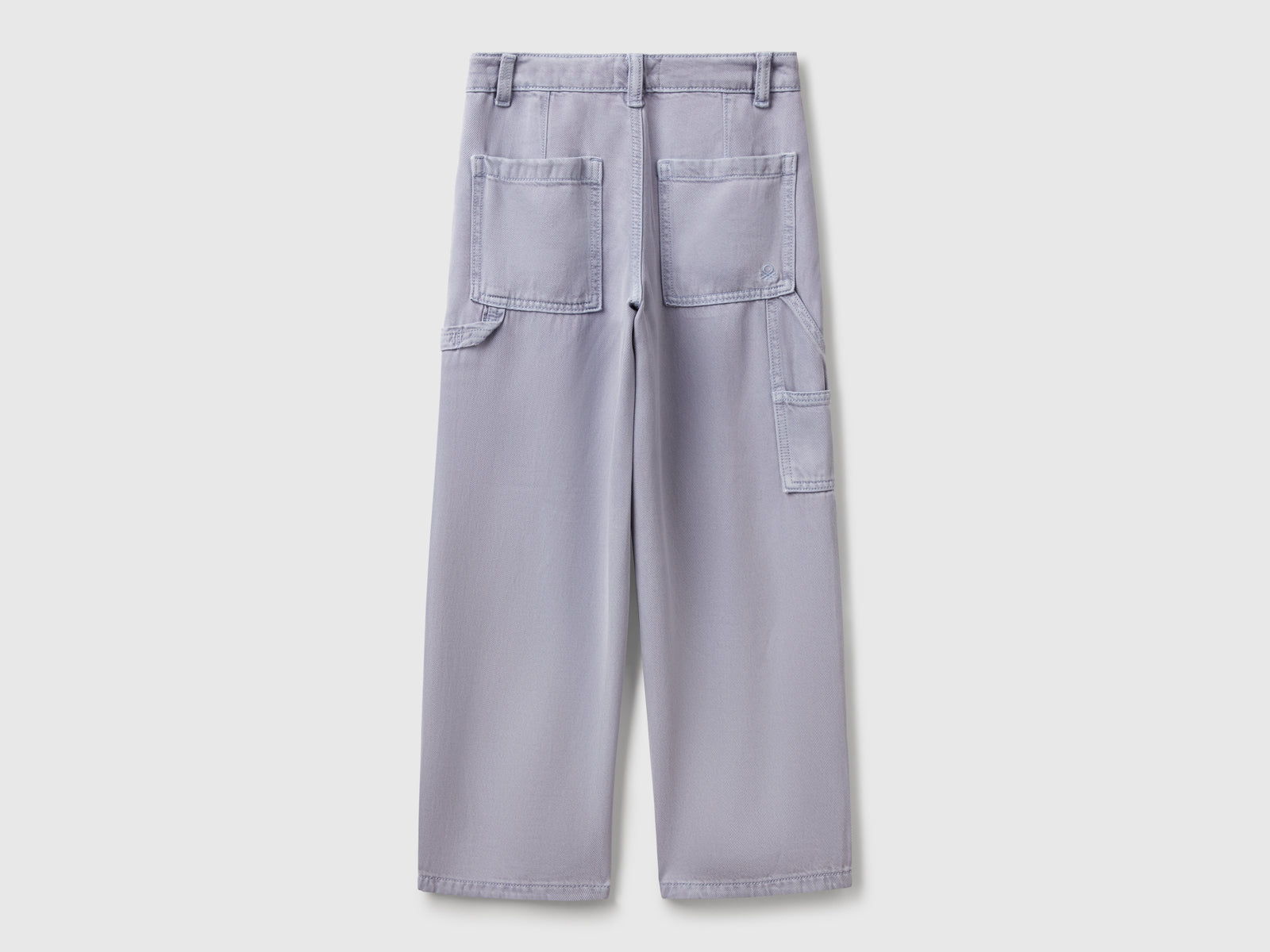 Pantaloni fluidi stile worker da bambina pervinca 2 | Benetton Outlet