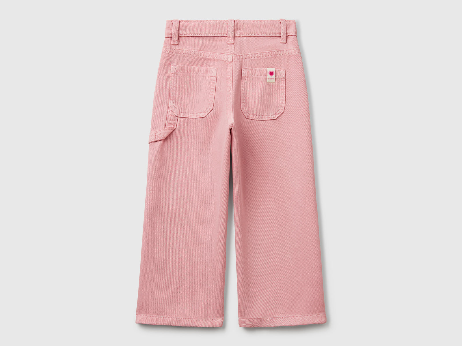 Pantaloni fluidi con gamba dritta da bimba rosa 2 | Benetton Outlet