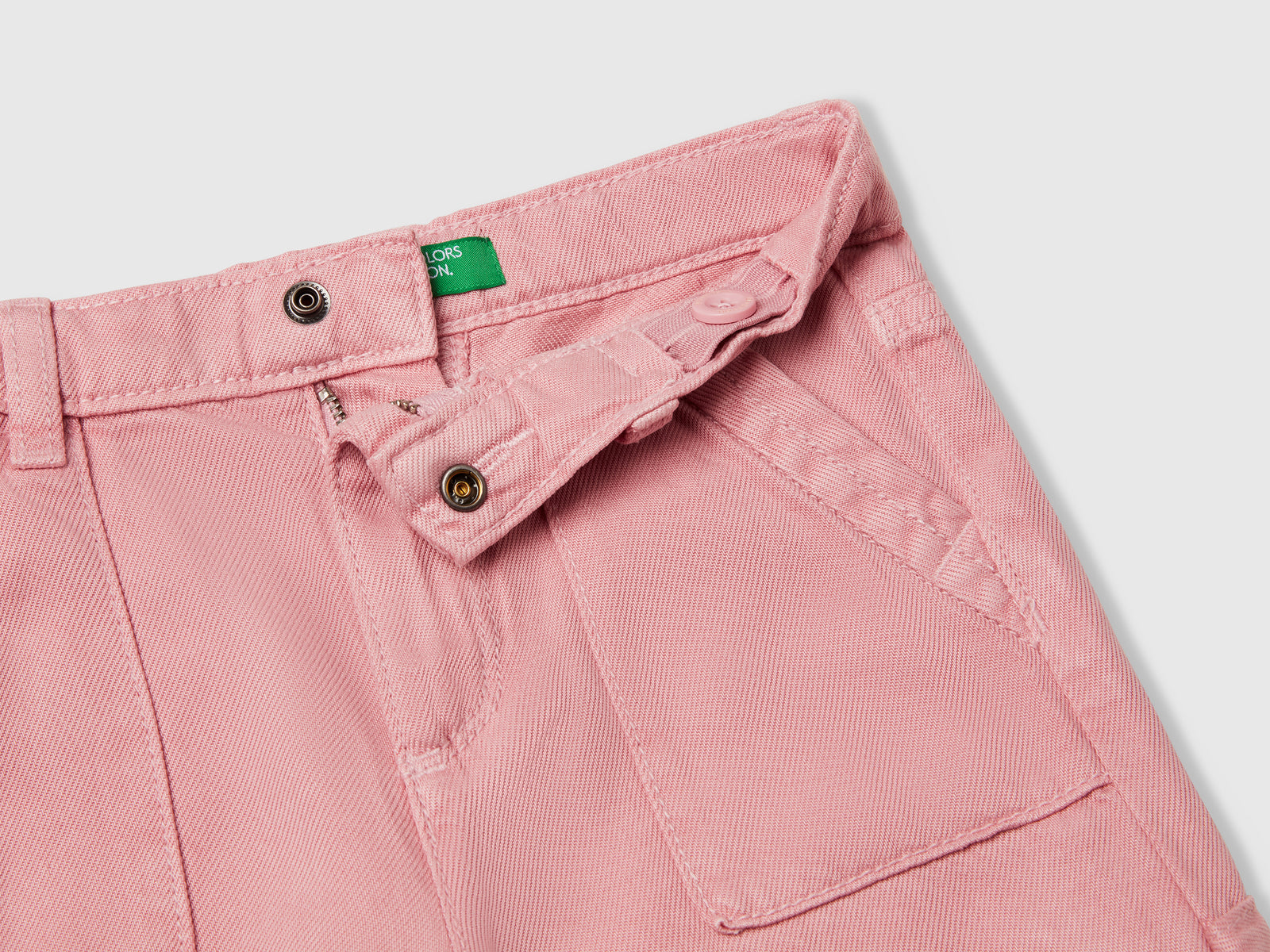 Pantaloni fluidi con gamba dritta da bimba rosa 3 | Benetton Outlet
