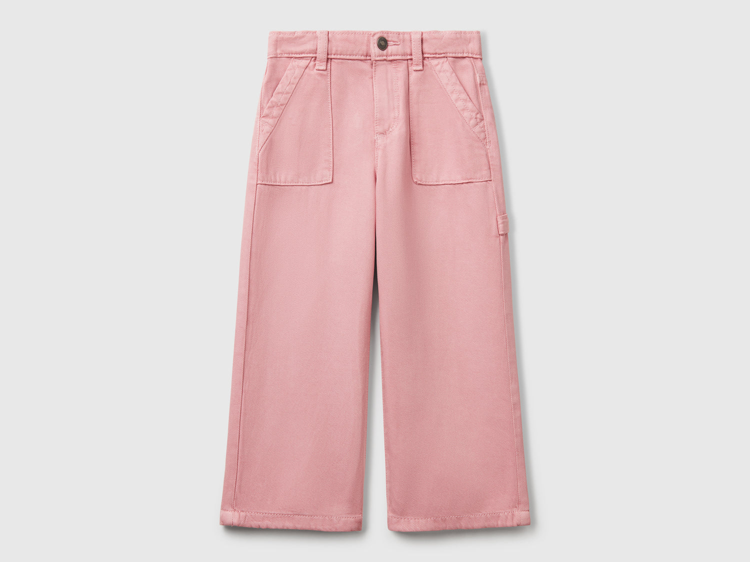 Pantaloni fluidi con gamba dritta da bimba rosa | Benetton Outlet