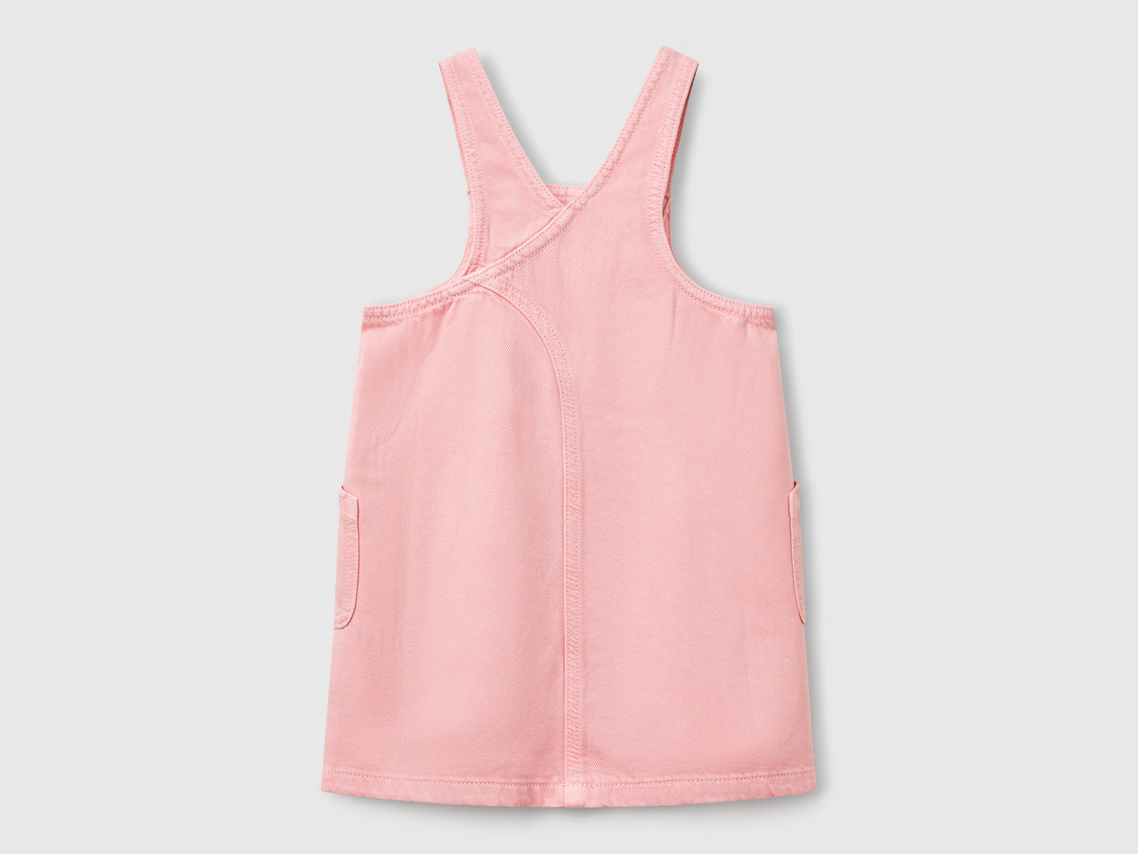 Vestito salopette fluido da bimba rosa 2 | Benetton Outlet
