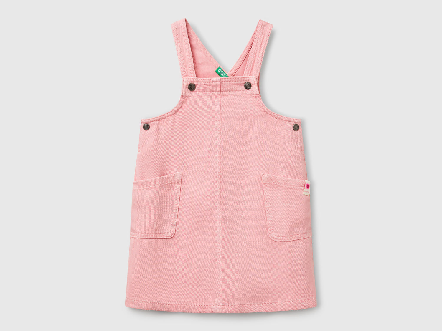 Vestito salopette fluido da bimba rosa | Benetton Outlet