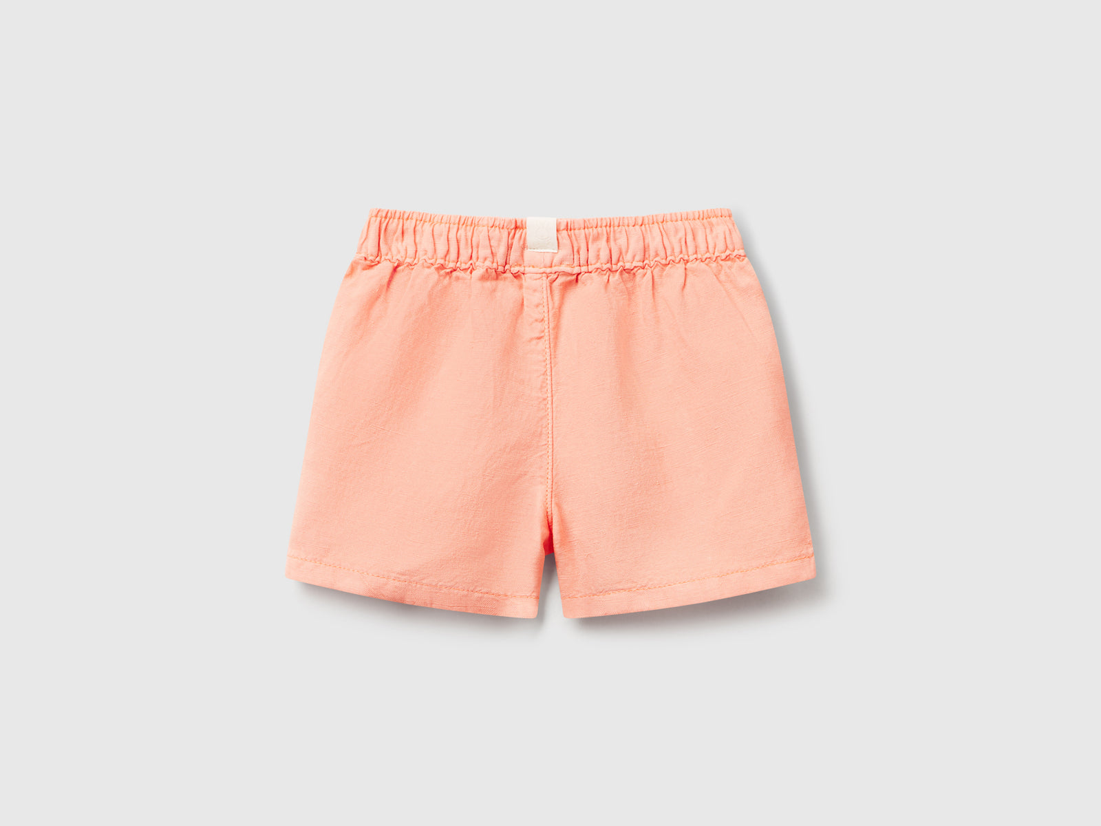 Shorts in misto lino da neonato pesca 2 | Benetton Outlet