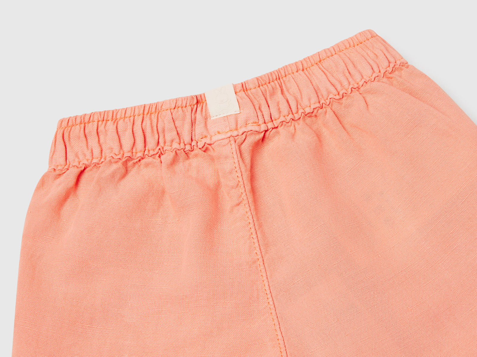 Shorts in misto lino da neonato pesca 3 | Benetton Outlet