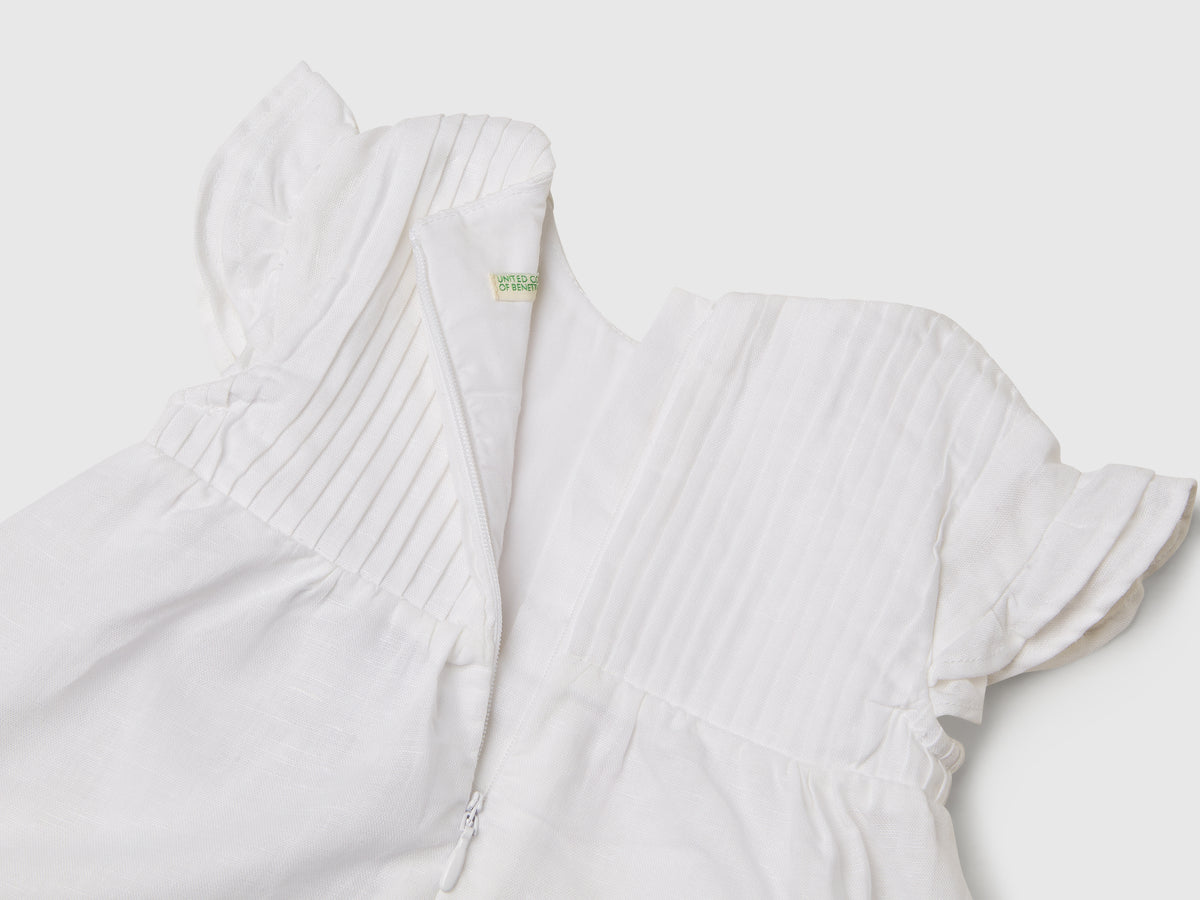 Vestito in misto lino e cotone