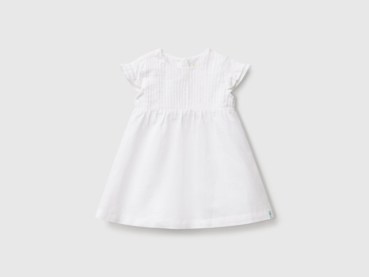 Vestito in misto lino e cotone