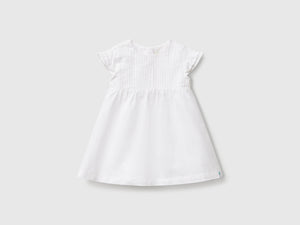 Vestito in misto lino e cotone