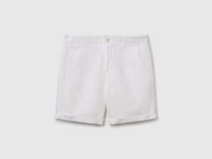 Bermuda chino in misto lino