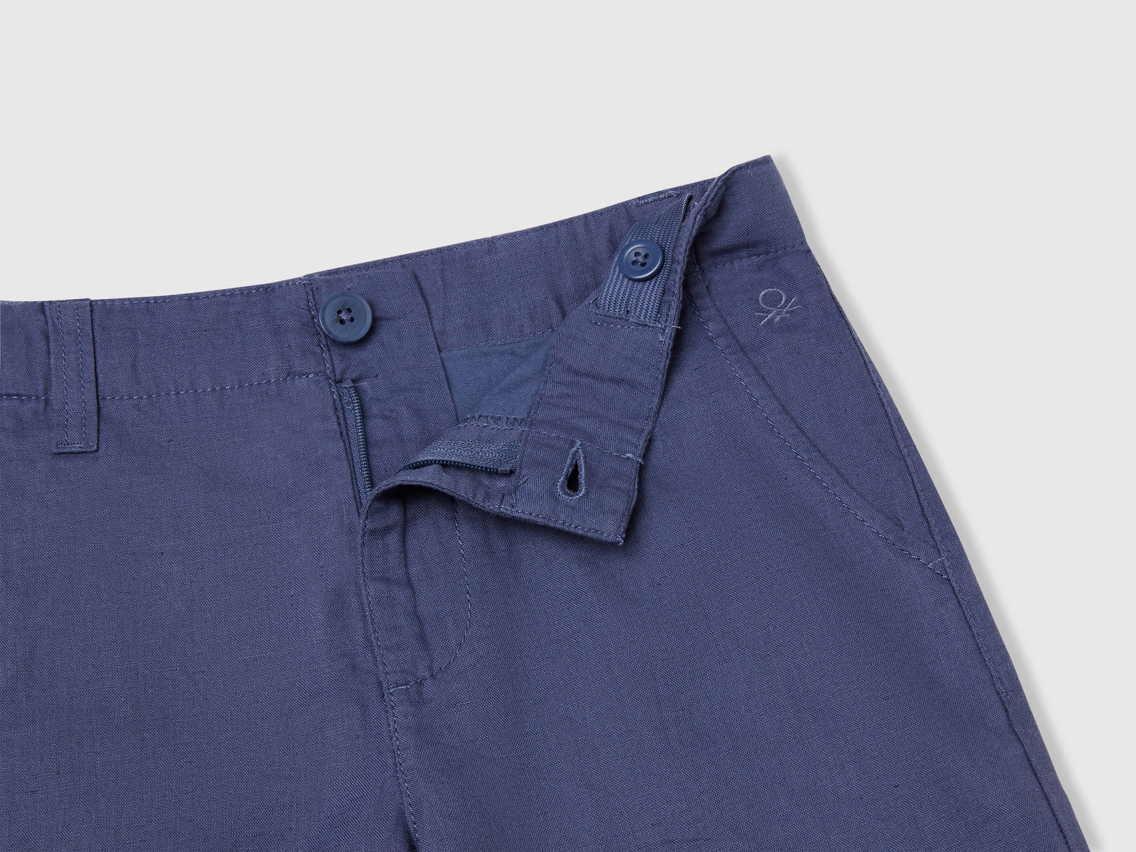 Bermuda chino in misto lino da bambino avio 3 | Benetton Outlet