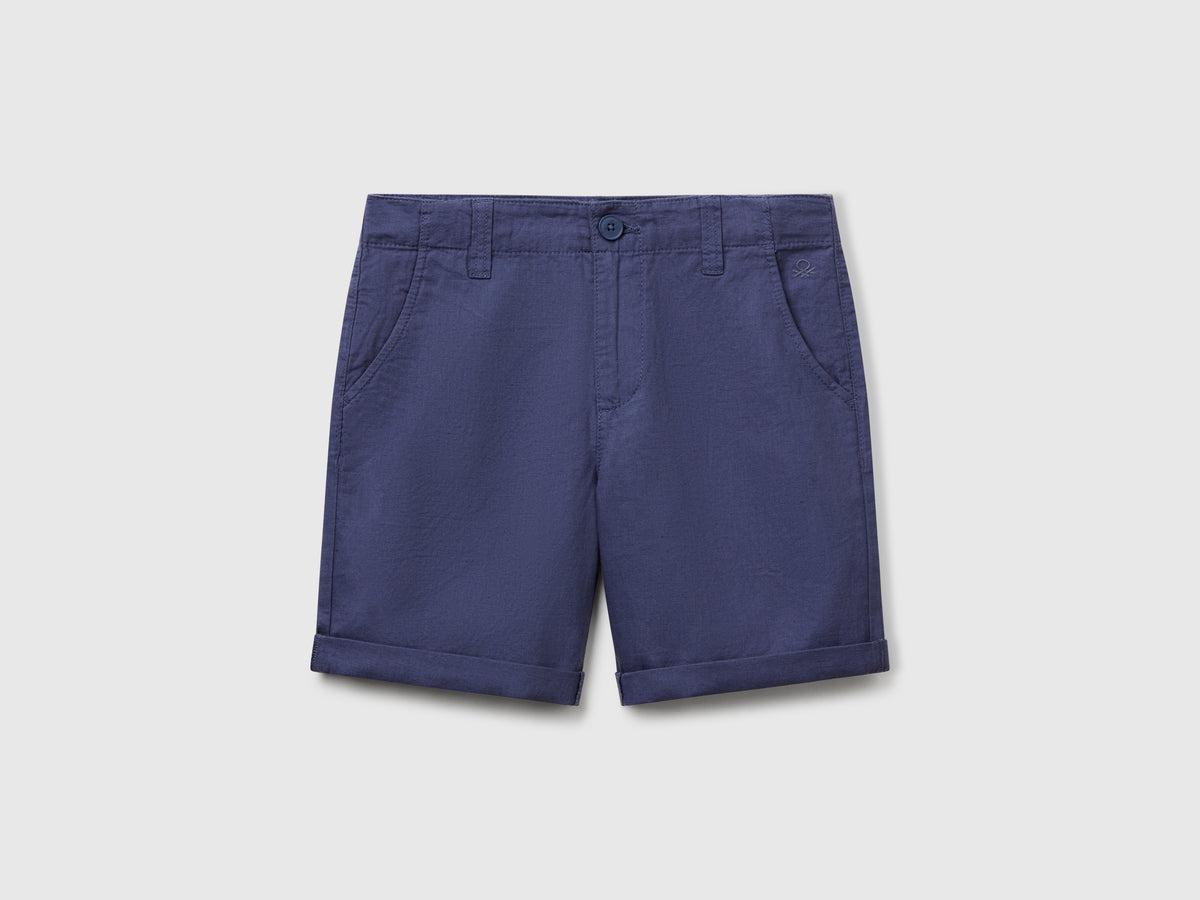 Bermuda chino in misto lino