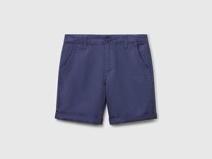 Bermuda chino in misto lino