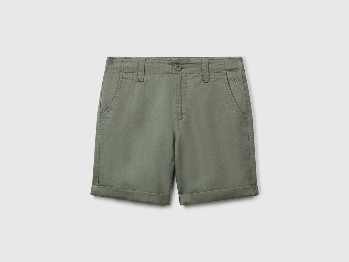 Bermuda chino in misto lino